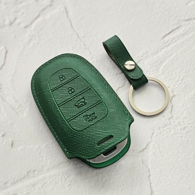 테일러카 현대 전차종 호환 차 키케이스 그랜저GN7 코나 아이오닉 싼타페, 에메랄드 그린, TH-7 (4버튼)