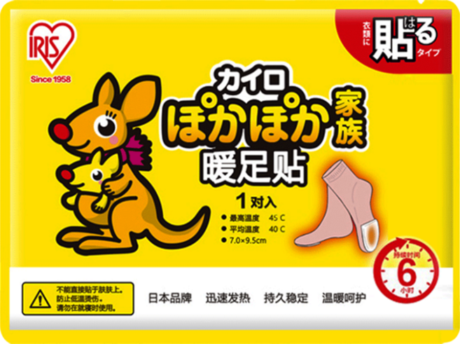 日本愛麗思暖足貼 腳底自發熱暖寶寶(2片/袋), 10包