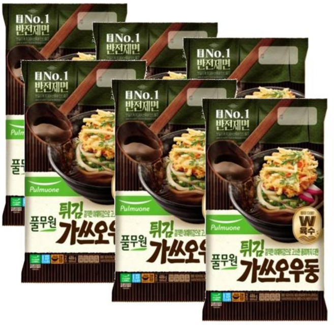 풀무원식품 튀김가쓰오우동 486g, 6개