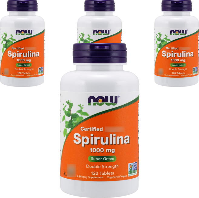 나우푸드 스피루리나 1000mg 타블렛, 120정, 4개