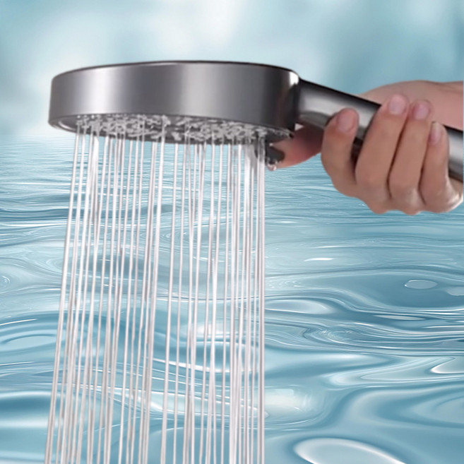 마켓리브 수압 상승 5단계 분사 샤워기 헤드, 그레이, 1개