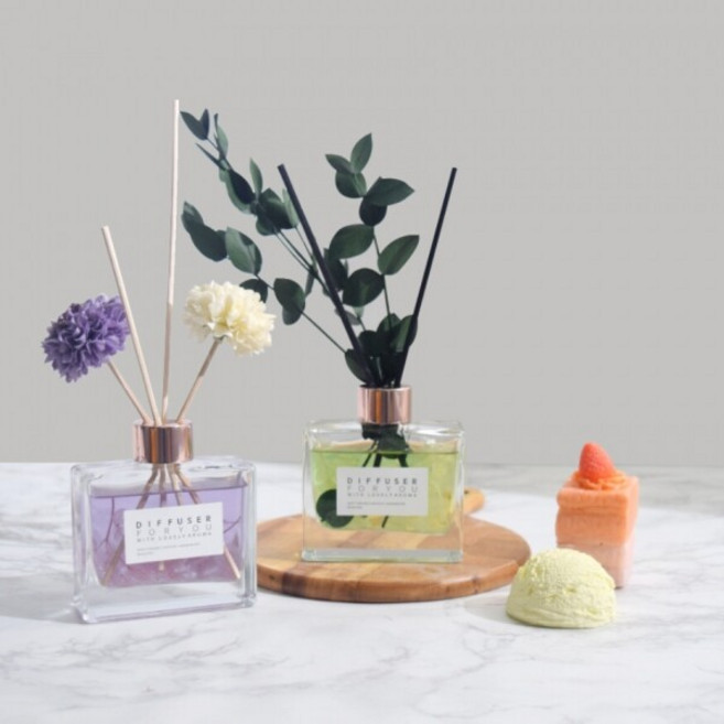 [캔들이케아]모던 플라워 디퓨저 만들기 DIY 세트, 07_레드와인, 2개, 10.레몬라벤더(미국산)