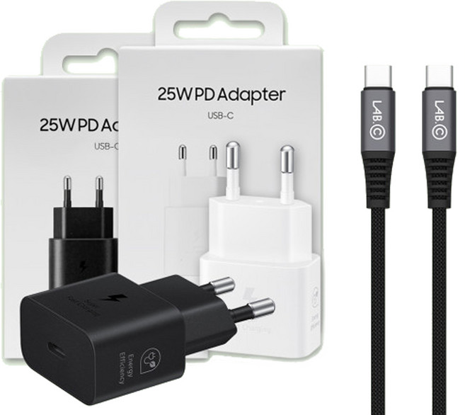 삼성 정품 C타입 초고속 충전기 25W (1.8M 케이블 포함) PD PPS GaN, 1개, 블랙(1.8M케이블 포함)