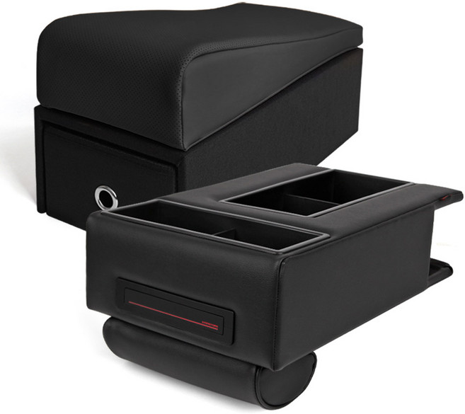 크레이지몬스터 더 뉴 쏘렌토 MQ4 페이스리프트 차량용시트 6인승, 블랙, 쏘렌토MQ4 팔쿠션 수납함(SET)