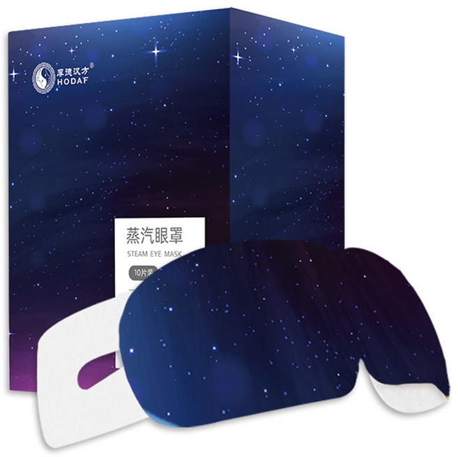 HODAF 厚德汉方 石墨烯溫熱蒸氣眼罩, 1個, 藍風鈴花香(10入/盒), 1個裝