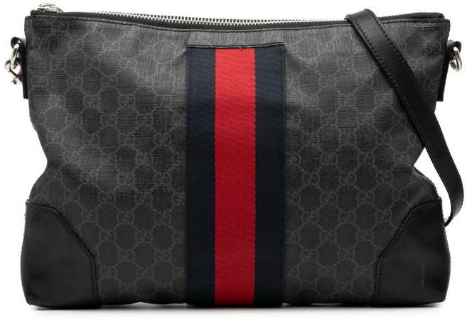 구찌 중고 2016-2025 GG 수프림 웹 크로스 백