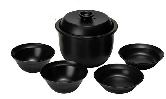 스노우피크 캠핑 코펠 츠치나베 냄비 CS-580 뚝배기 아웃도어 그릇 세트