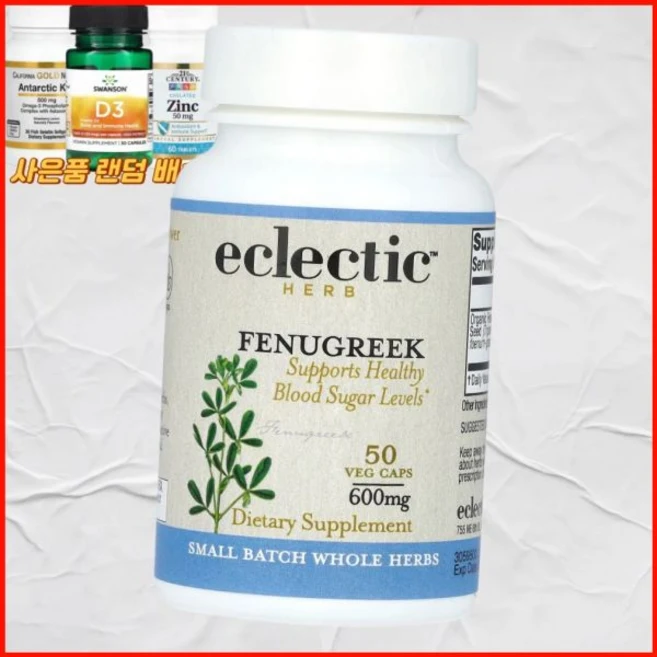 에클레틱 페누그릭 600mg 50식물성 Eclectic Herb, 1개 - 쿠팡