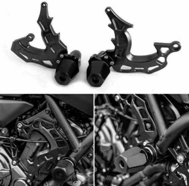 Yamaha MT07 FZ07 CNC防倒球 2014-2018年款專用, Black, 1個