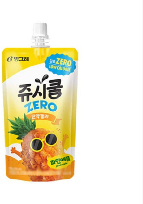 빙그레 쥬시쿨 제로 곤약젤리 파인애플, 130g, 10개