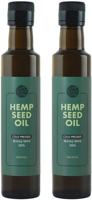 큐리어스 햄프씨드 오일 대마종자유 250ml 2개 - 쿠팡