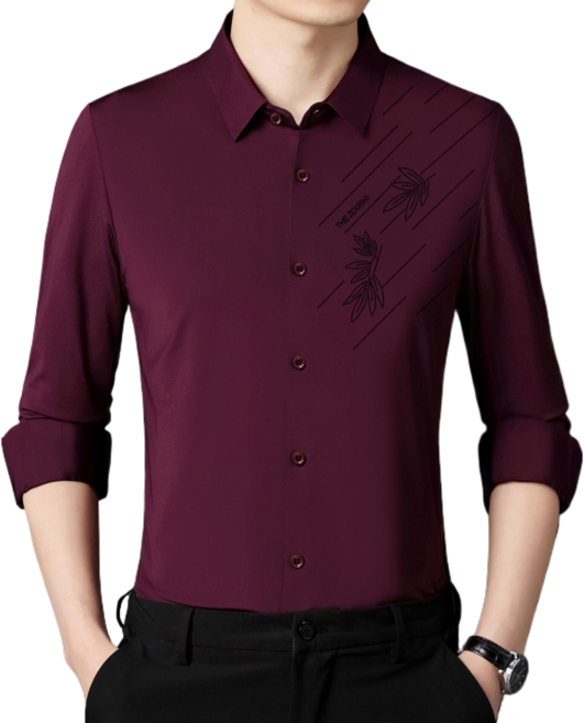 남성 댄스복 고탄력 자카드 긴팔 셔츠 모던볼룸 라틴 왈츠 라인 의상 8C509