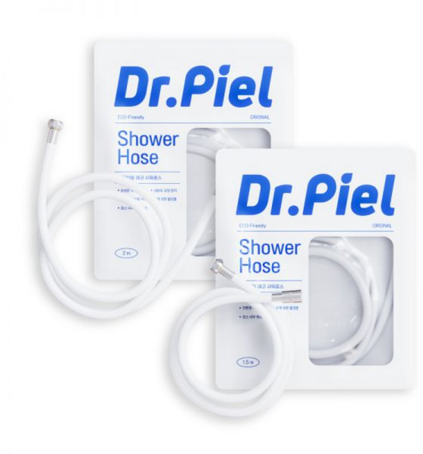 닥터피엘 에코 샤워호스 플러스 1+1 세트 물때방지 항균 pvc샤워기호스 -, (NEW) 메탈릭 실버 2m, (NEW) 메탈릭 실버 2m