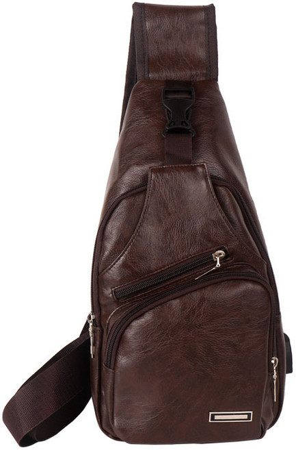 제이앤씨 USB 가죽 슬링백 크로스백