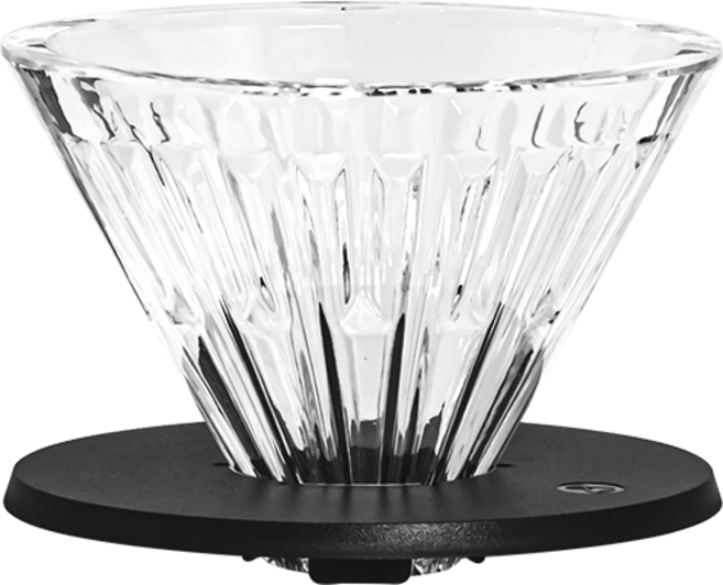 타임모어 아이 드리퍼 크리스탈 글라스 PC홀더 핸드드립 커피드리퍼, (01) 블랙, 1개