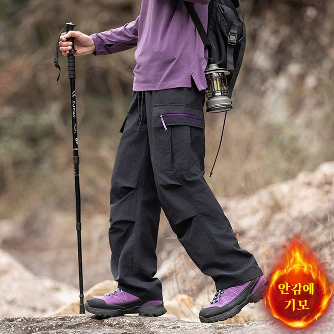 FINAL SENSE 동계 기모 바지 조거팬츠 와이드팬츠 슬랙스 와이드팬츠 작업복바지 아웃도어 바지 방풍 방수 보온 기모