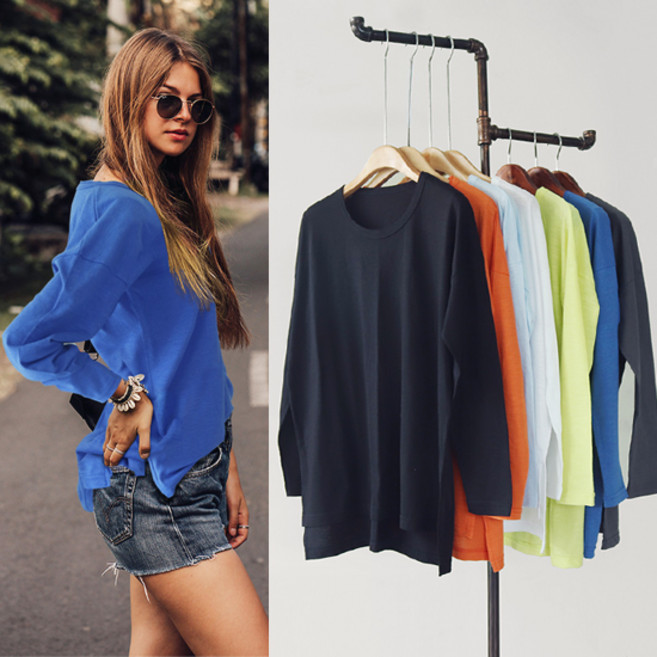 블론디 데일리 긴팔 슬라브 7컬러 티셔츠