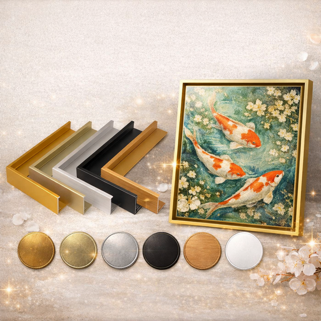 유화 캔버스 액자 틀 외부 액자프레임 오픈형 원목 맞춤제작, 매트블랙, 1개