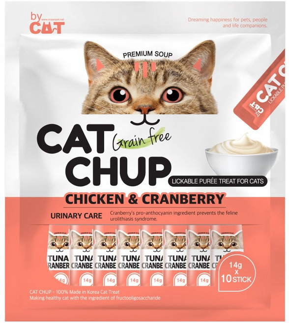 캣찹 반려묘 닭고기 크랜베리 파우치, 닭고기 + 크랜베리, 14g, 40개