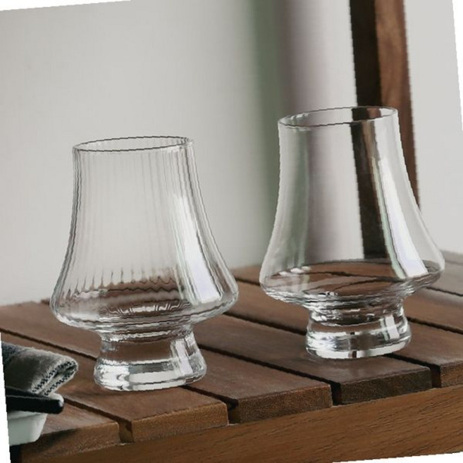 위스키 테이스팅 전용 넓은 입구 크리스탈 글라스 홈바 양주 시음 와인 증류주, 1개, MR27 리홀 꼬냑잔 (플리츠 250ml)