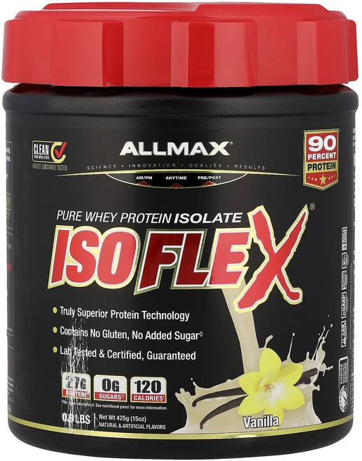 몸관리하세요 겨울입니다 ALLMAX ISOFLEX® 순수 분리유청단백질 바닐라 425g(0.9lb) 특별관리진행, ALLMAXISOFLEX순수분리유청단백질바닐라425g0, 425g, 1 - 쿠팡