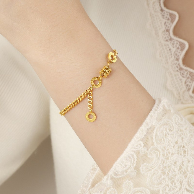 Youmi 14K 도금 우아한 데일리 아이템 팔찌 S-09