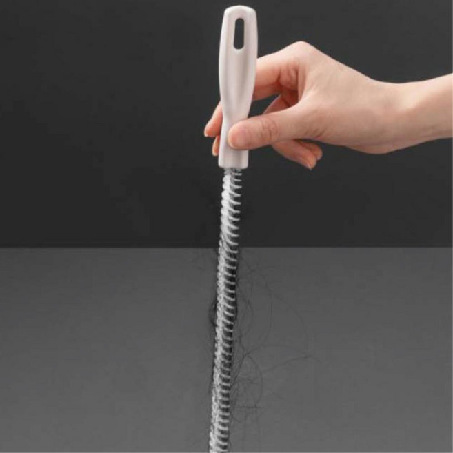 배수구 청소솔 만능 하수구 세면대 작업용 주방용 배수구청소용품 싱크대막힘 하수구뚫음 세탁기배수구막힘, 화이트