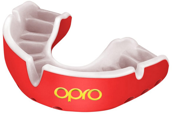 OPRO 골드 마우스피스 마우스가드 레드, 1개