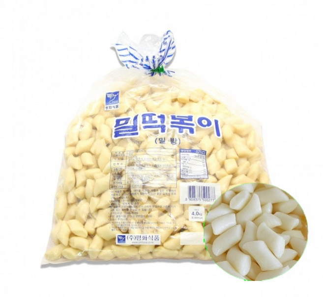 평화 밀떡볶이 4kg 밀방 절단 밀떡, 밀떡볶이 밀방 절단 4kg(대)