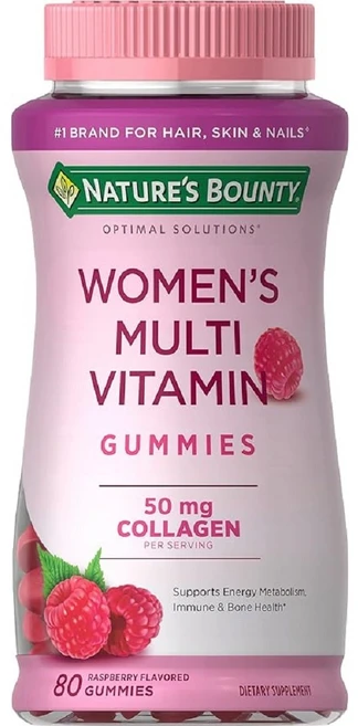 네이쳐스바운티 우먼스 멀티비타민 구미 라즈베리, 1개, 80정 - 쿠팡