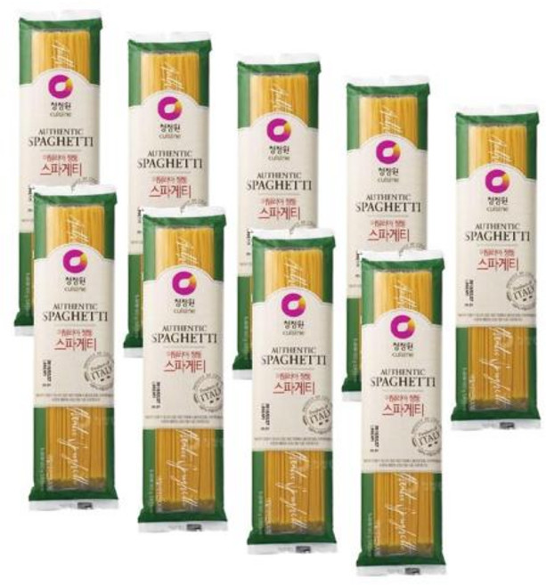 청정원 이탈리아 정통 스파게티면, 500g, 9개
