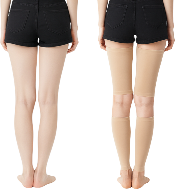 LivFoot 허벅지 종아리압박스타킹 압박밴드 씬타킹 2세트