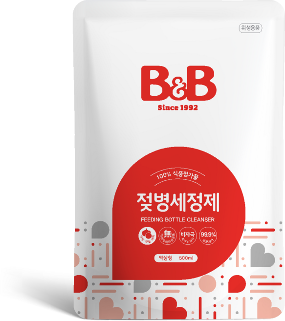 비앤비 젖병세정제 액상형 리필, 500ml, 18개