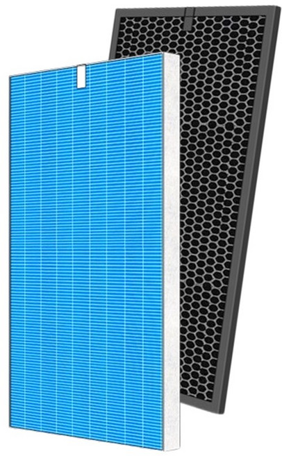 SHARP 夏普 FU-G50T FU-GM50T FU-H50 FU-J50T FU-GK50 空氣清淨機濾網濾心, 1套, 高效 HEPA+活性碳脫臭催化