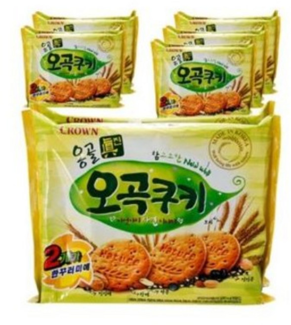 크라운 옹골진오곡쿠키, 192g, 12개