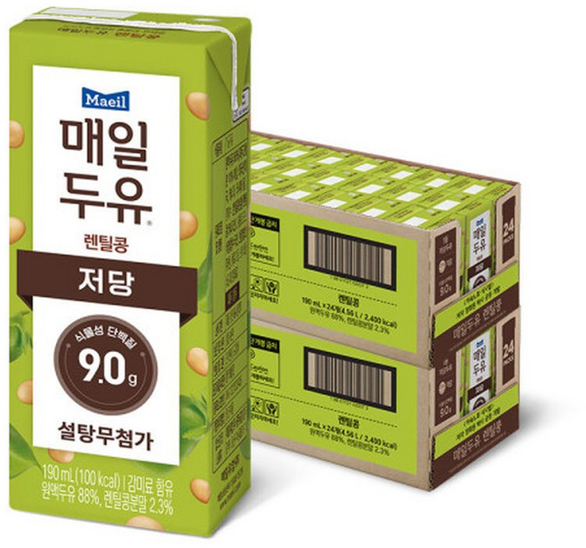 매일두유 렌틸콩 190ML 24개입 2개, 48개