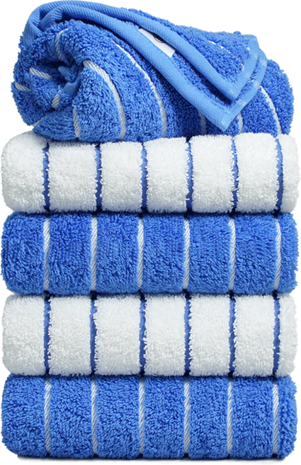 타월톡톡 국내공정 코마사 세면타올 시크라인컬러믹스 190g 고급호텔수건, 블루MIX, 5개