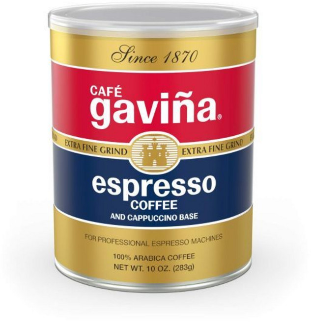 CAFÉ GAVIÑA 터키 커피 카페 가비냐 에스프레소 로스트 초미세 분쇄 100% 아라비카 다크 초콜릿 노트 10온스 캔 제로 웨이스트 시설 남미 및 중앙아메리카 블렌드