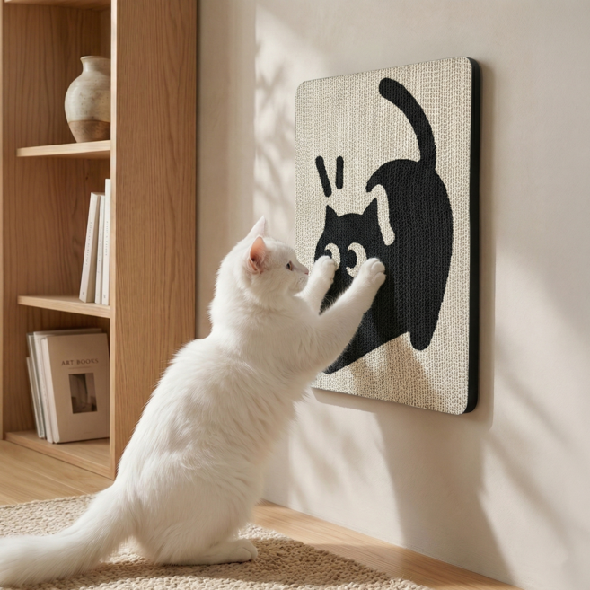 헤임스 고밀도 먼지적은 고양이 스크래쳐 + 전용 스티커 세트, 1개, 타입 C