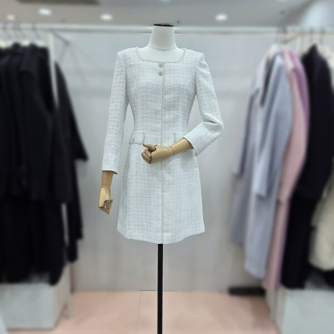 잇미샤 잇미샤 버튼 포인트 트위드 원피스(ITP2WOP780)_DG