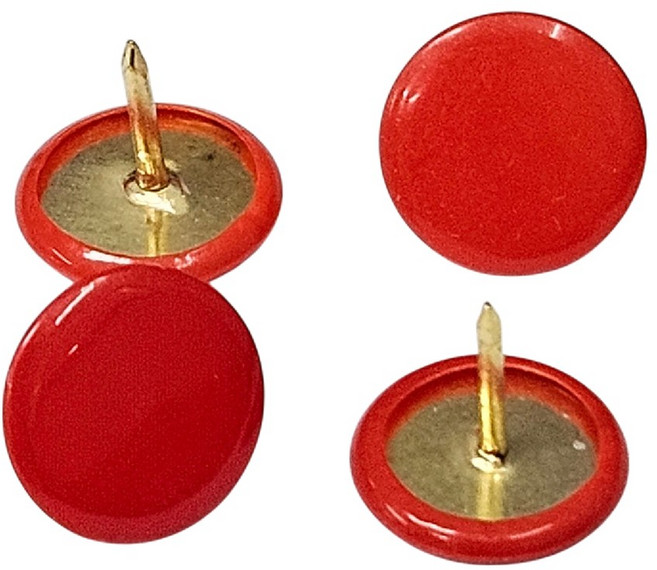 바이트 사무용 컬러 압정, 레드, 1통, 100개입