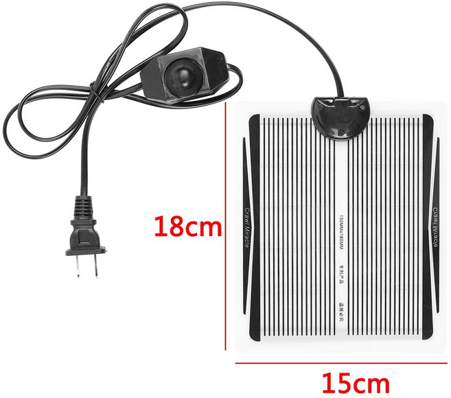 호환 조절식 온도 컨트롤러파충류 열 매트 도마뱀 거북이 뱀 EU/US 플러그 5-35W 용 패드 인큐베이터, 02 US Plug 5w, 1개
