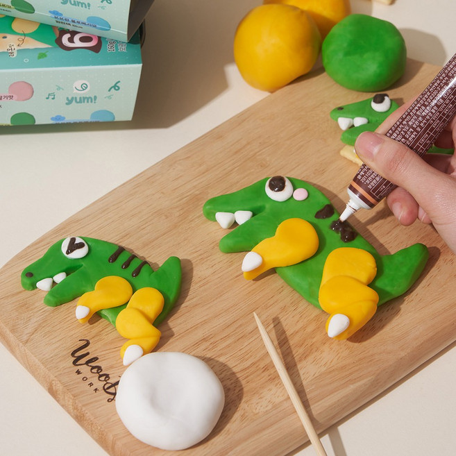 슈가클레잇 굽지않고 먹는 쿠키만들기 슈가클레이 크리에이터스랩, 티라노사우르스, 1개