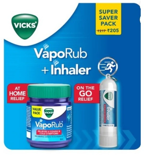 Vicks VapoRub + Inhaler Super Saver Pack, 1개 - 쿠팡