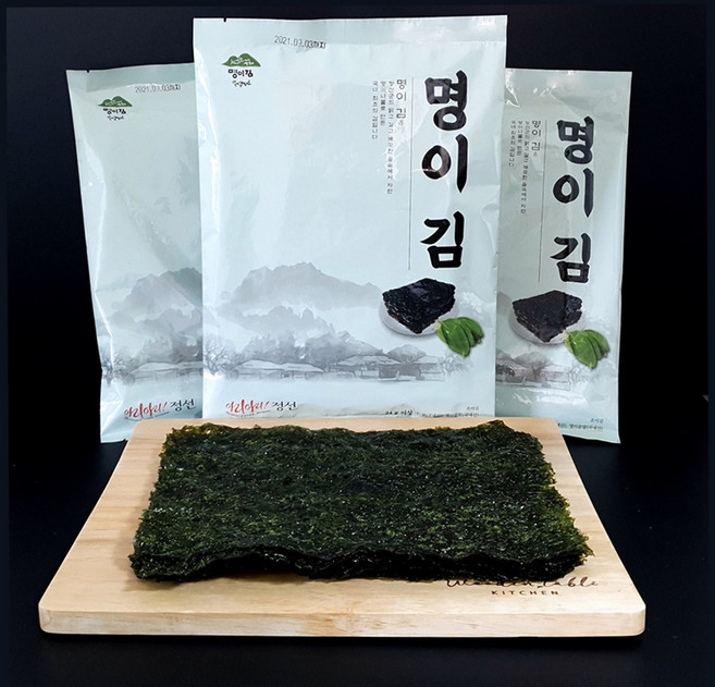 완도김 과 명이의 만남 재래 전장김 구운 명이김 24g(5매) x 10봉, 10개