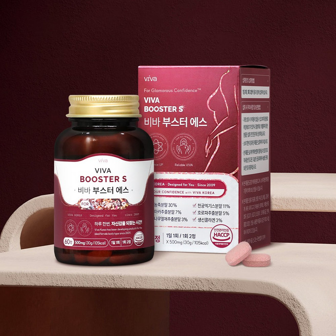비바 부스터에스 식물성 에스트로겐 가슴 영양제, 1개, 60정