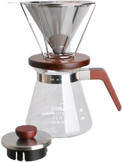 (홈아트) 비치우드 드리퍼세트-브라운, 세트, 1세트, 150ml