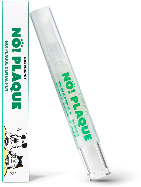 (사선형)몽세펫 프리미엄 양치펜 칫솔 치석/입냄새제거 치약/강아지 고양이 겸용, 1개, 5g