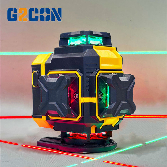 G2CON 지투콘 초소형 4D 미니 그린 레드라인 레이저 레벨기 GL-16RG 16라인 수평 수직 측정 GL16RG, 1개