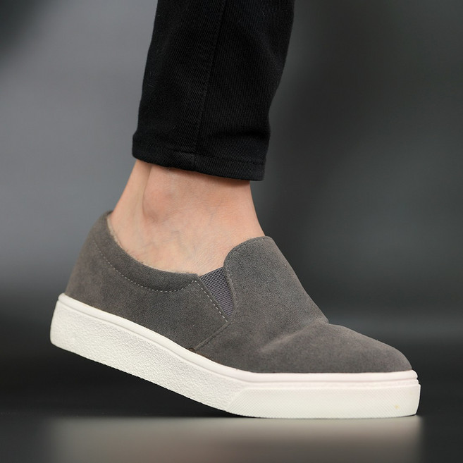 국산 겨울 경량 털 슬립온 여성 발편한 밴딩 베이직 기본 데일리 단화 워킹화 기모 신발 방한화